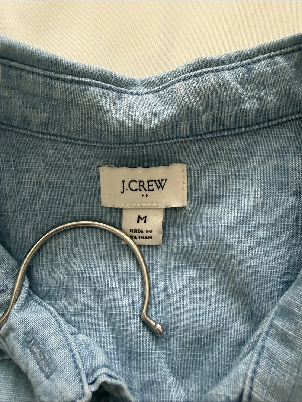 J. Crew Sleeveless Chambray Button-Down Top - Light Blue